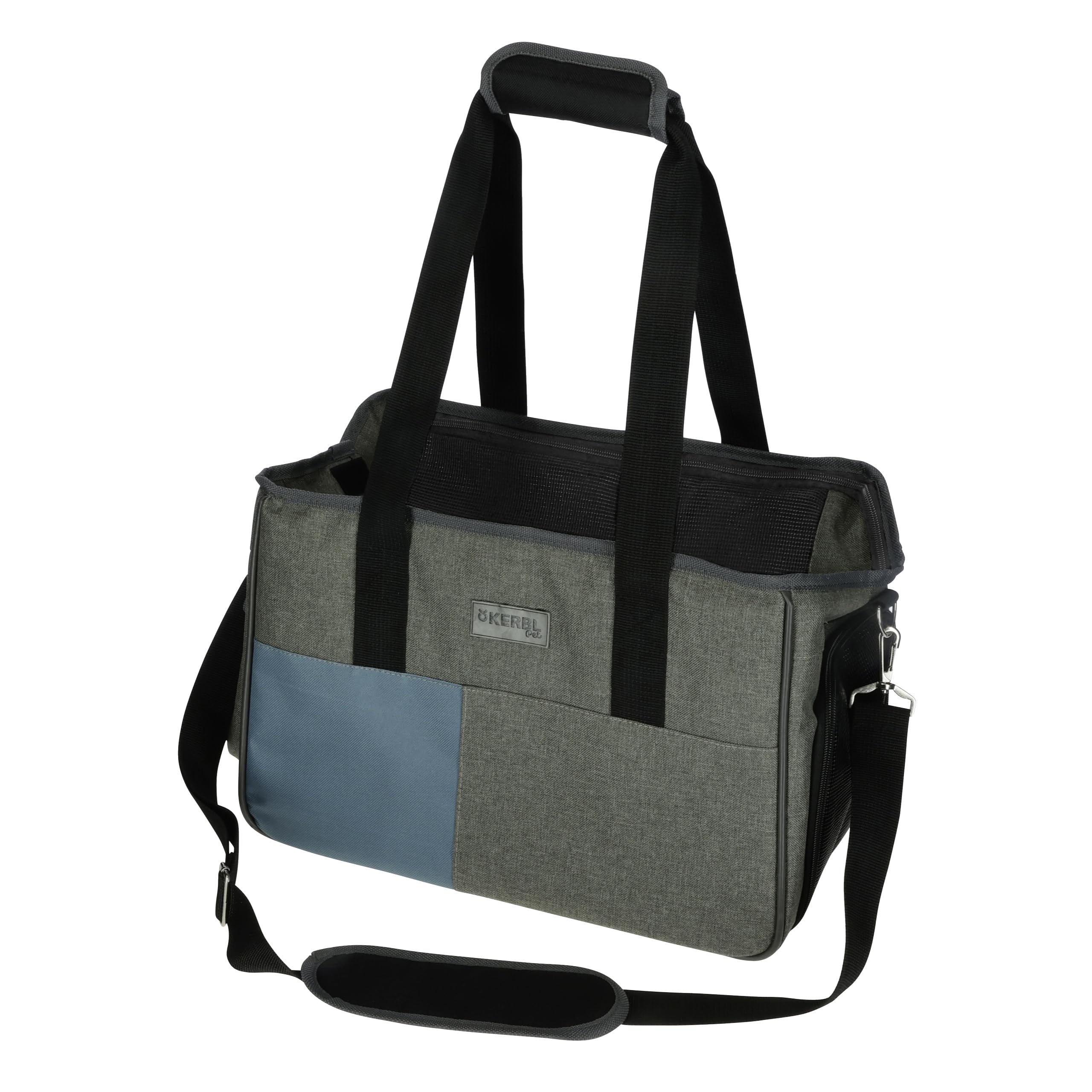 kerbl-pet-vacation-chariot-de-transport-pour-chien-et-chat-41x26x55-cm-gris-bleu image 8