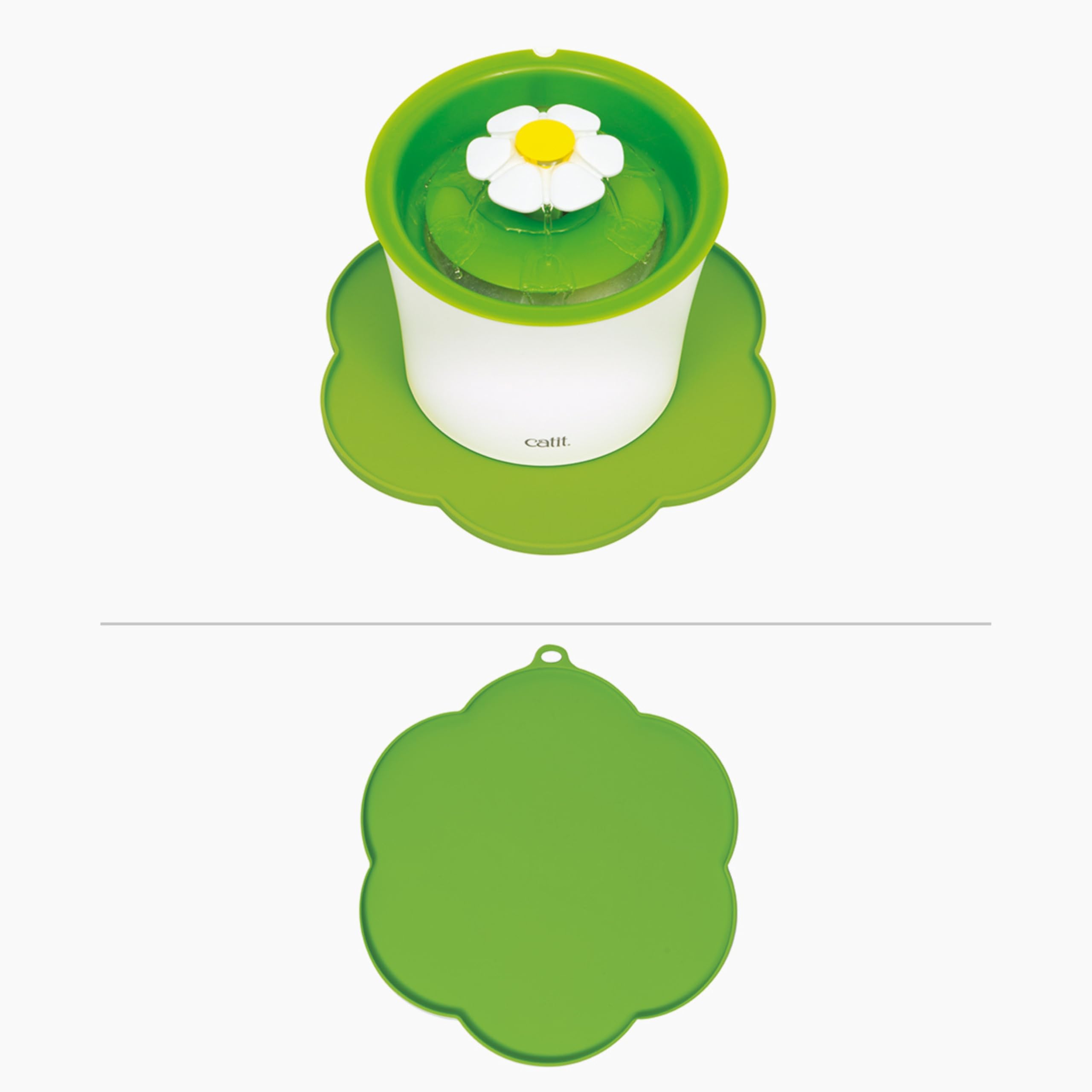 catit-flower-placemat-tapis-silicone-moyen-vert-35-cm image 2