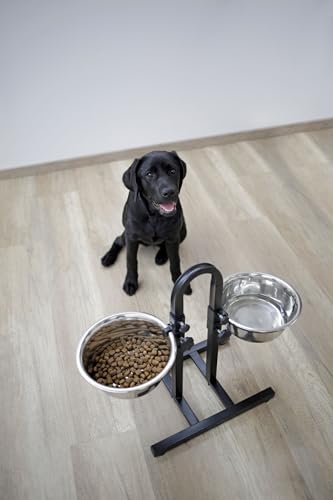 kerbl-bar-aliments-deluxe-pour-chien-2-x-2800-ml-hauteur-r-glable-52-cm-inox image 8