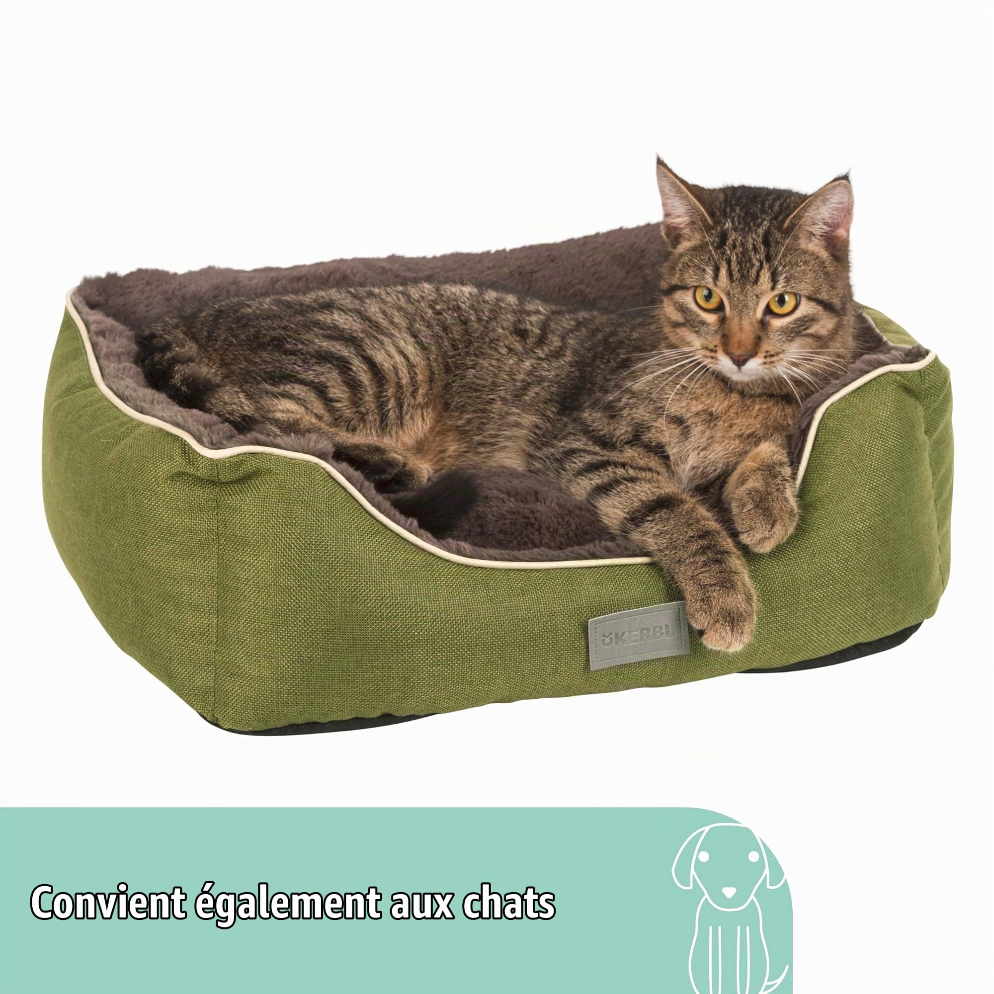kerbl-samuel-panier-pour-chien-et-chat-60x50x17cm-vert-gris-fonc image 5