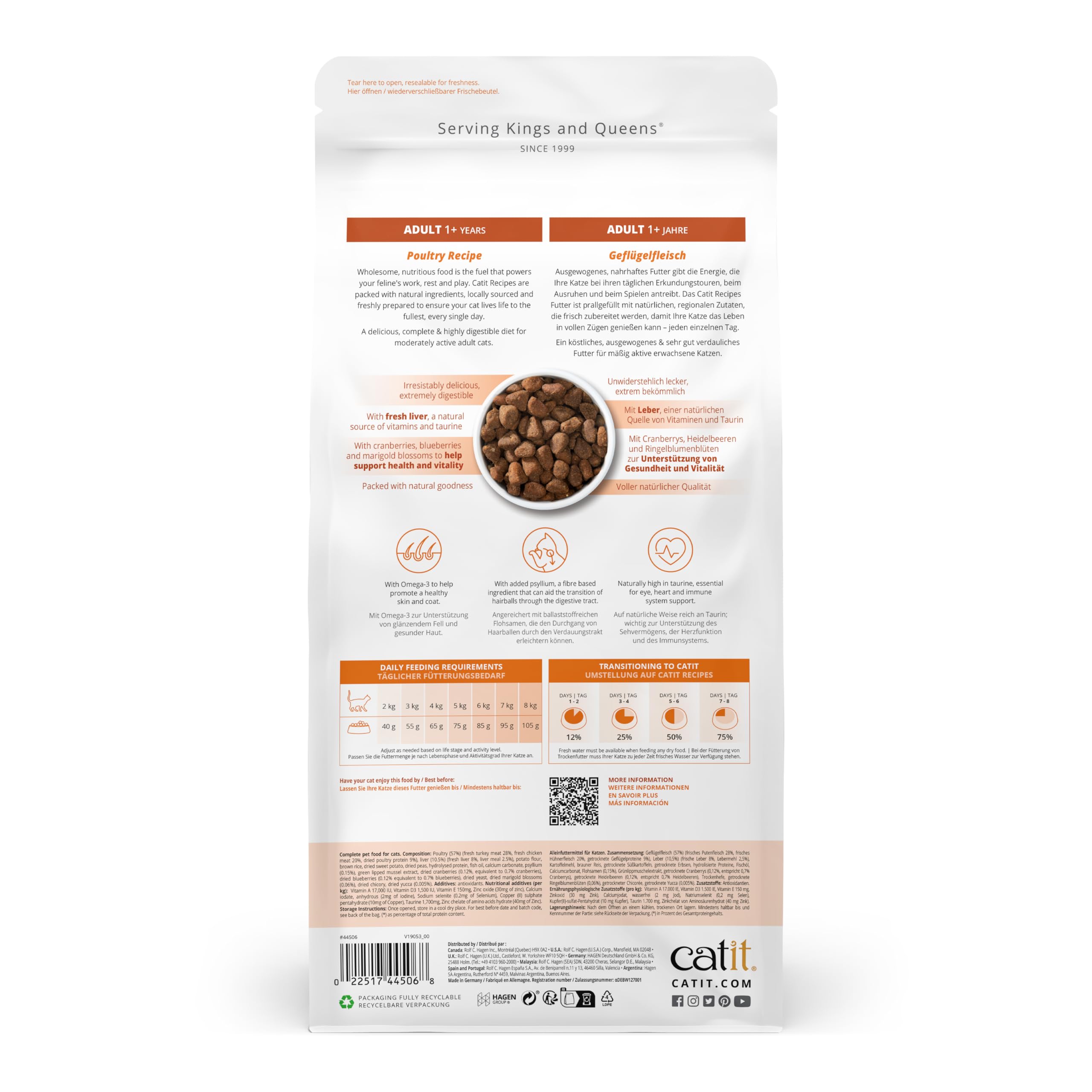 catit-recipes-adulte-oiseaux-2-kg-croquettes-au-poulet-avec-psyllium image 2