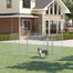 pawhut-chenil-ext-rieur-4-x-2-3-x-1-8-m-grillag-galvanis-avec-serrure image 3