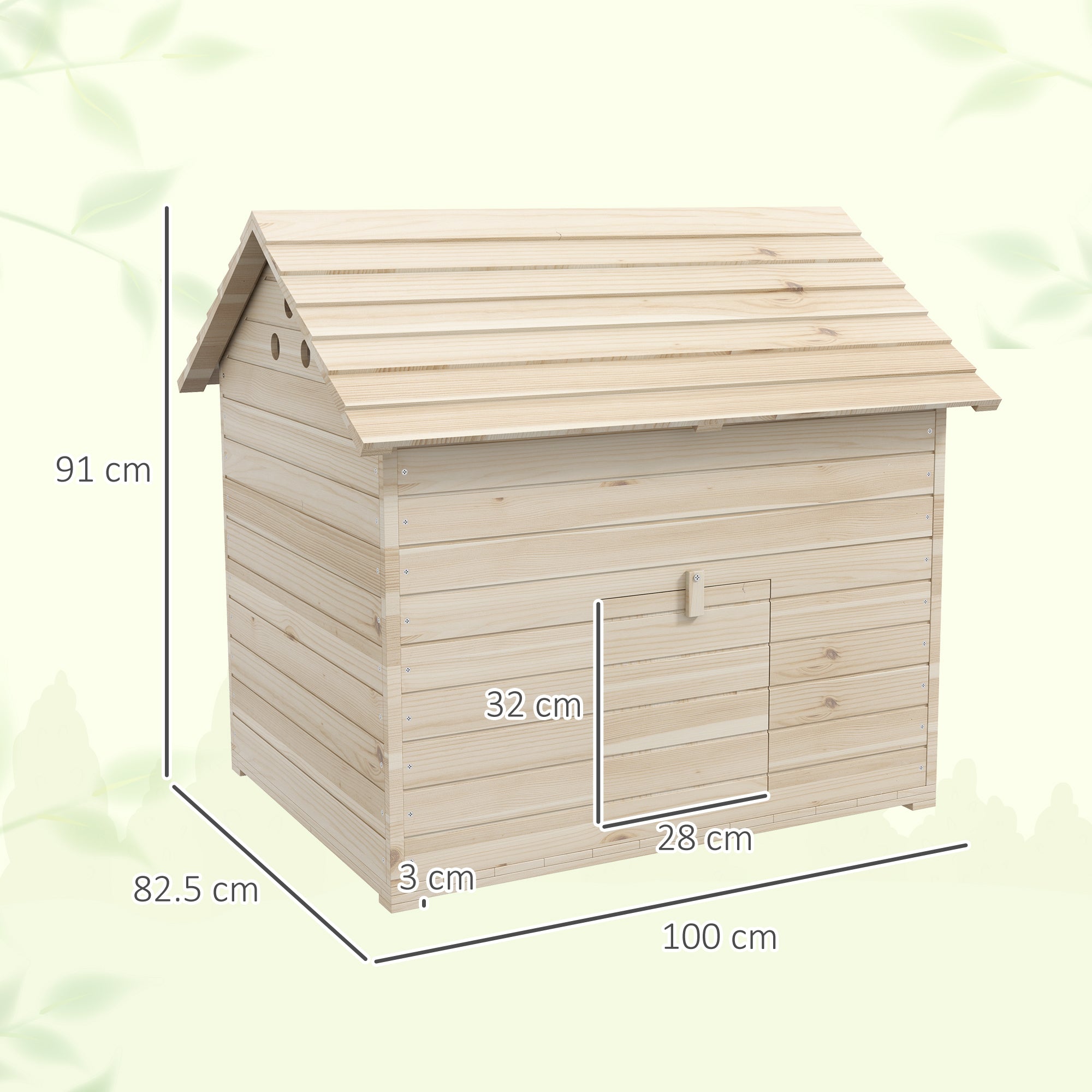 pawhut-maison-en-bois-sur-lev-e-pour-canards-avec-rampe-et-toit-inclin image 5