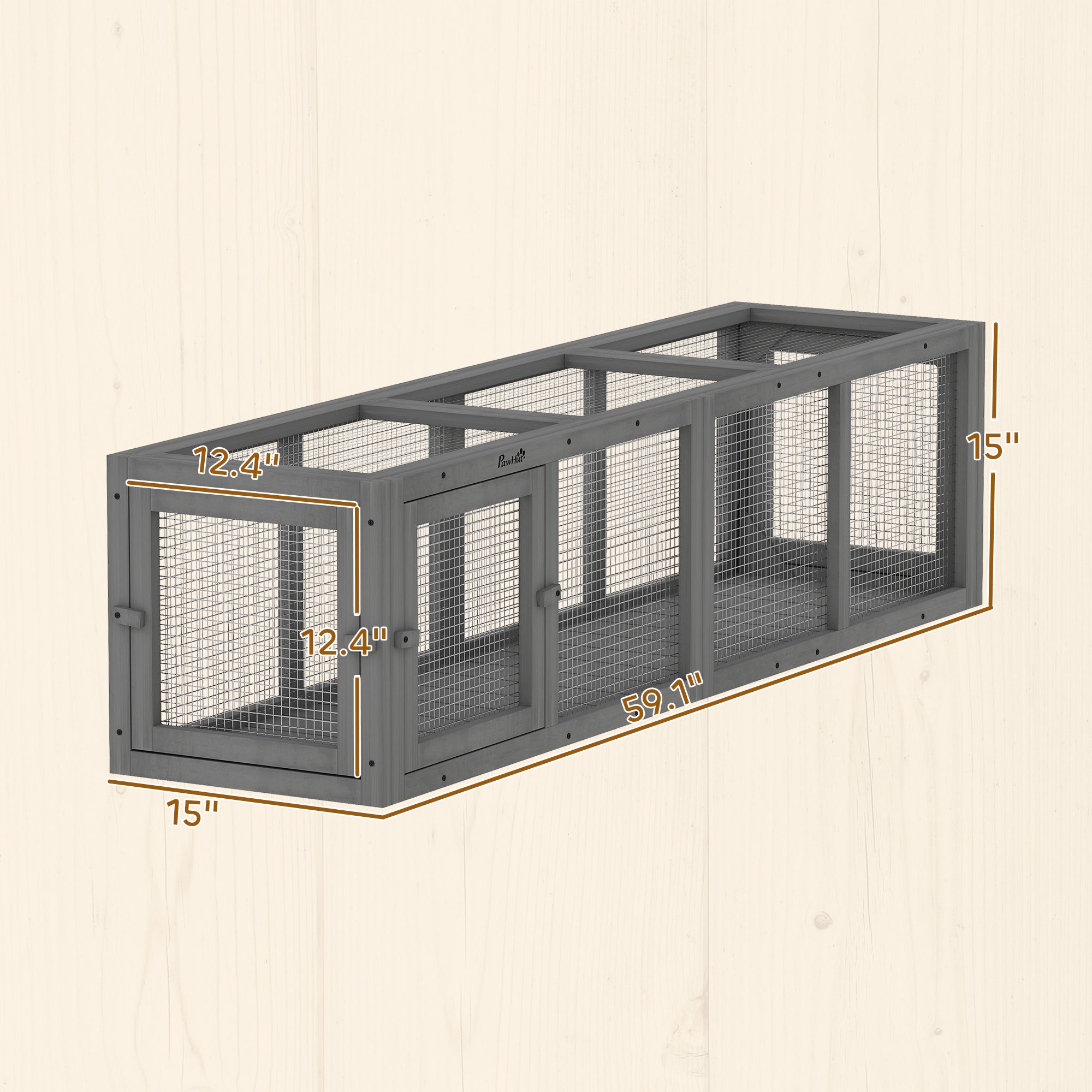 pawhut-tunnel-ext-rieur-pour-chat-59-pouces-modulaire-connecter-enclos-de-jeu image 6