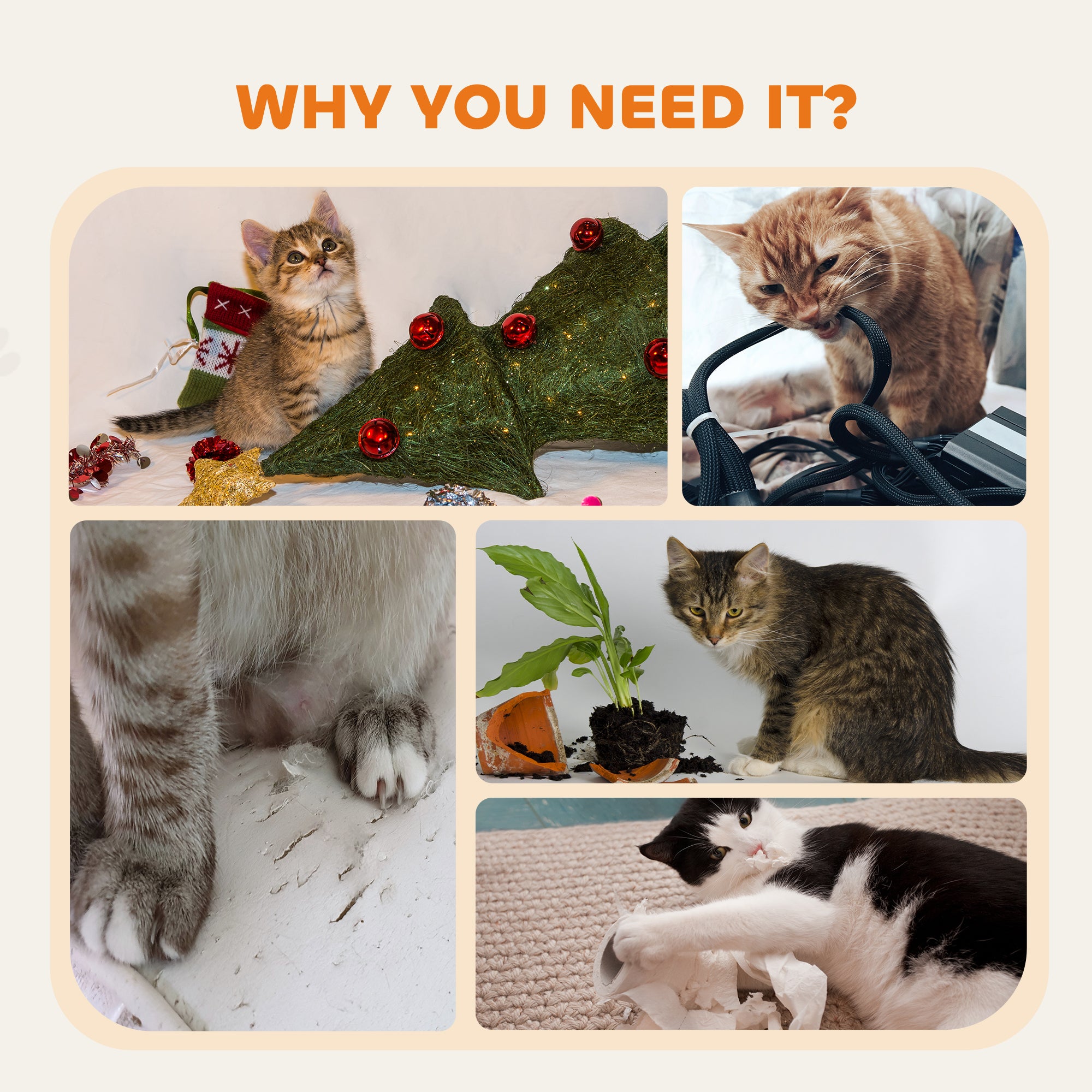 pawhut-arbre-chat-compact-avec-perchoir-griffoir-maison-et-jouet-suspendu-imprim image 8