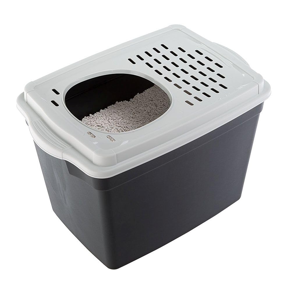ferplast-jumpy-bac-liti-re-pour-chat-entr-e-par-le-haut-noir image 4