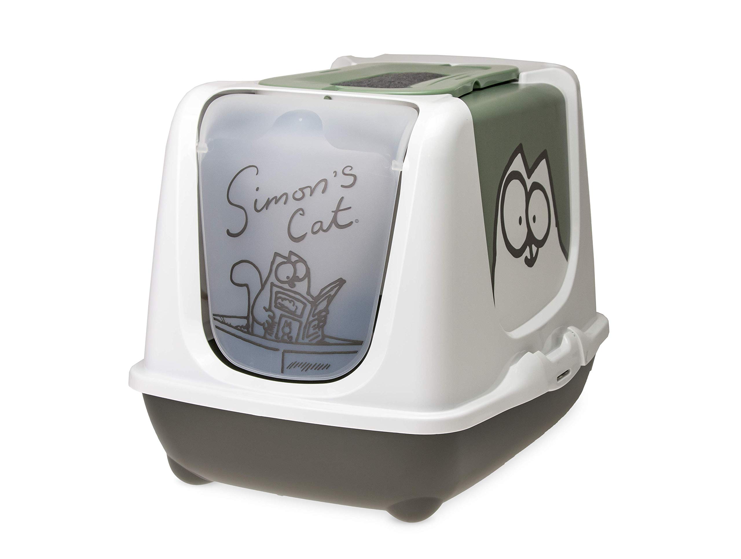 karlie-simon-s-cat-bac-liti-re-ferm-pour-chat-vert-l-50-x-l-37-x-h-39-cm image 2