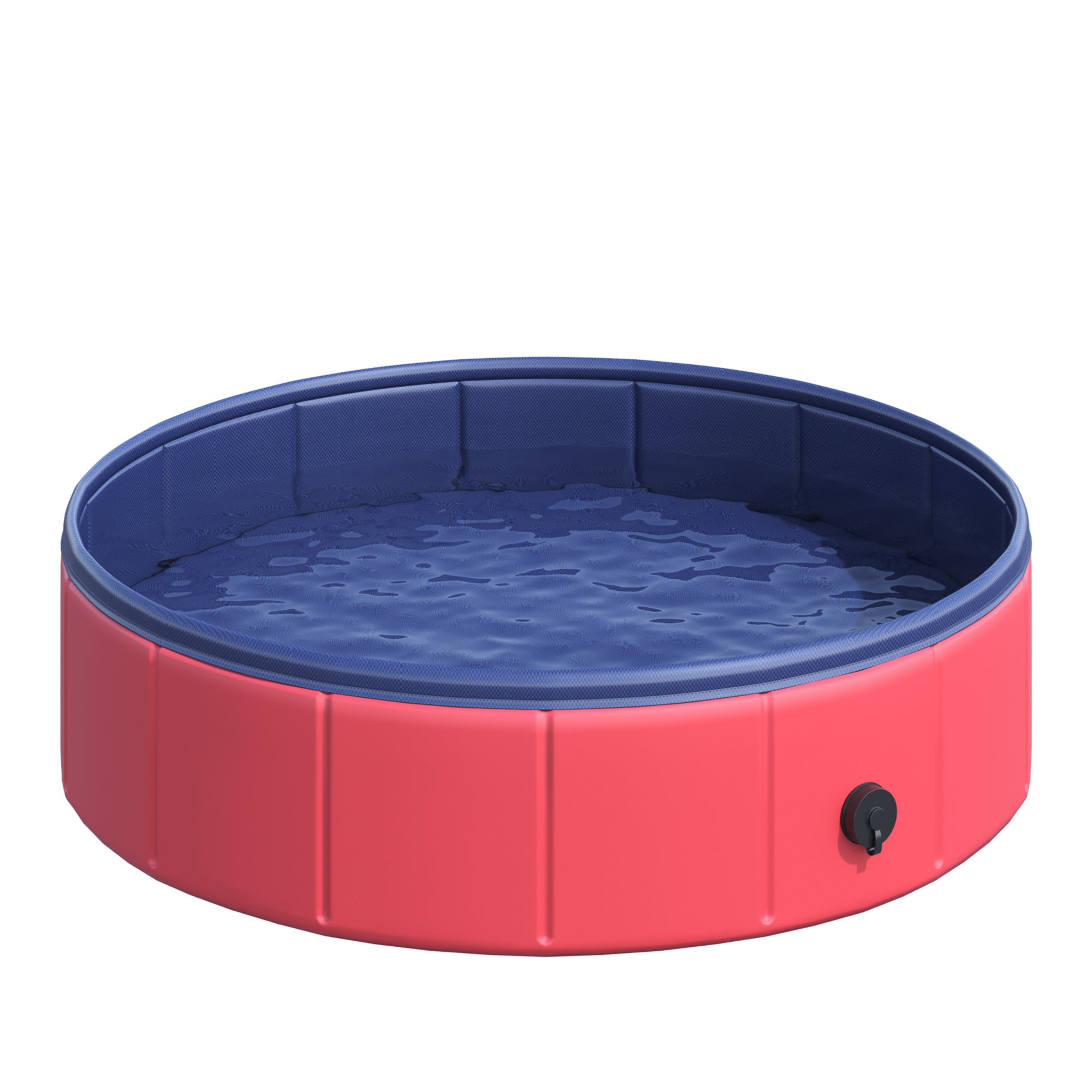 pawhut-piscine-pliante-pour-chien-80-x-20-cm-rouge-avec-fond-antid-rapant image 2