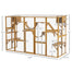 pawhut-enclos-ext-rieur-catio-avec-toit-tanche-plateformes-et-ponts-300x95x188-c image 5