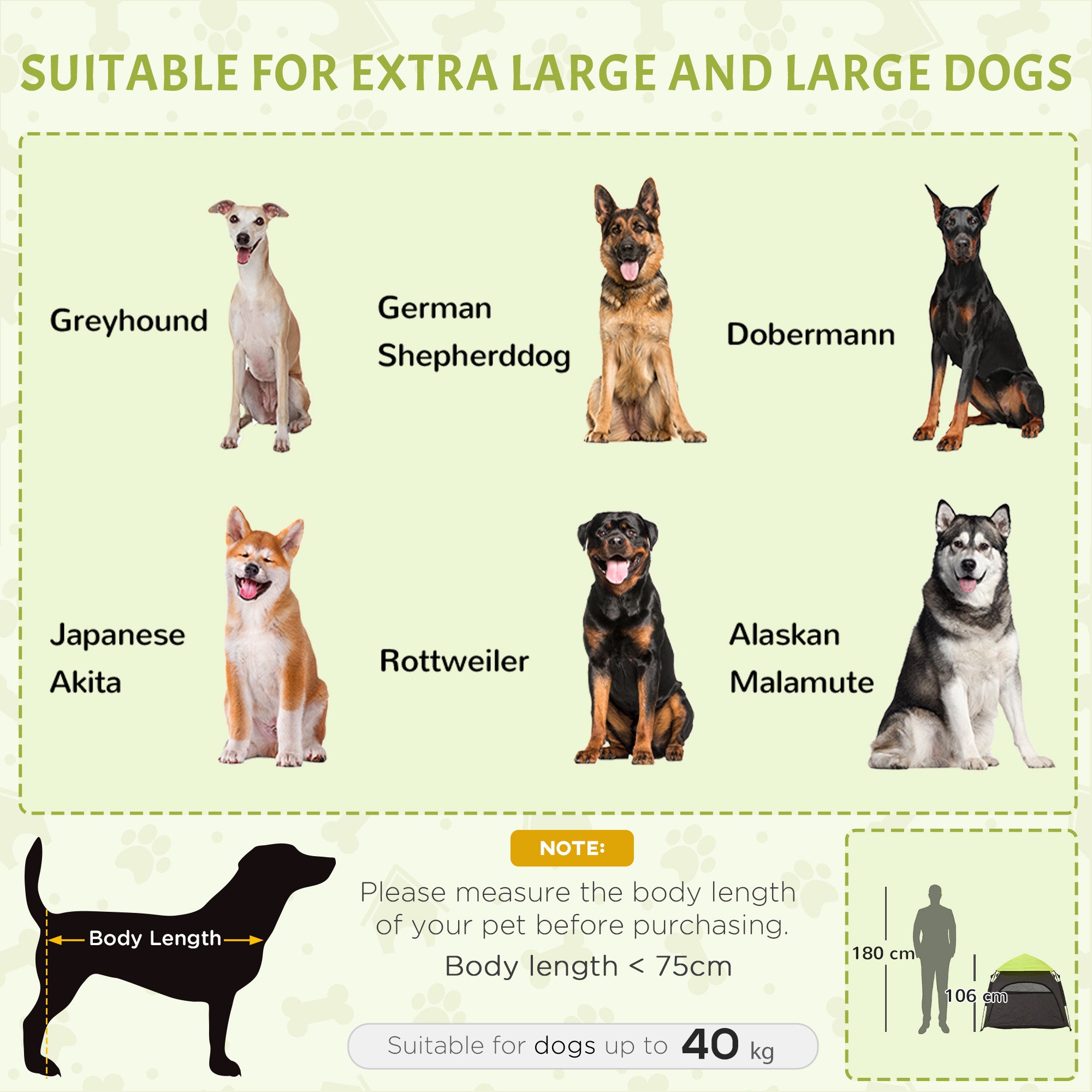 pawhut-tente-pliable-extra-large-pour-chien-et-chat-vert-avec-sac-de-transport-o image 6