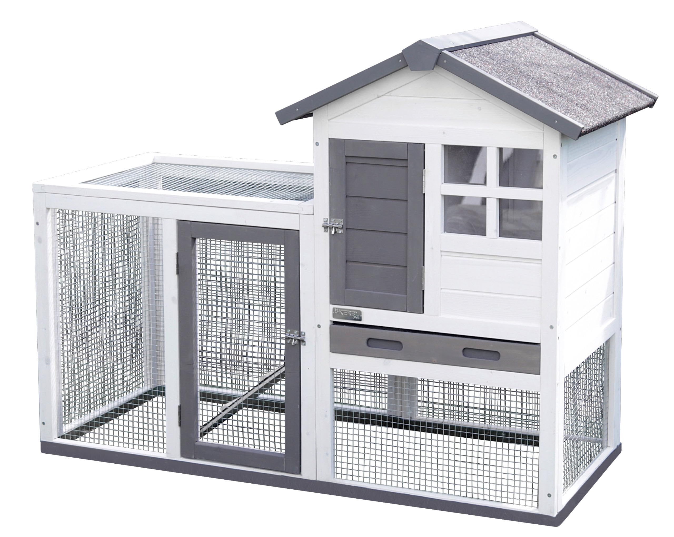 kerbl-pet-maison-pour-rongeurs-freetime-luke-127-x-62-x-98-cm-bois-avec-enclos image 1