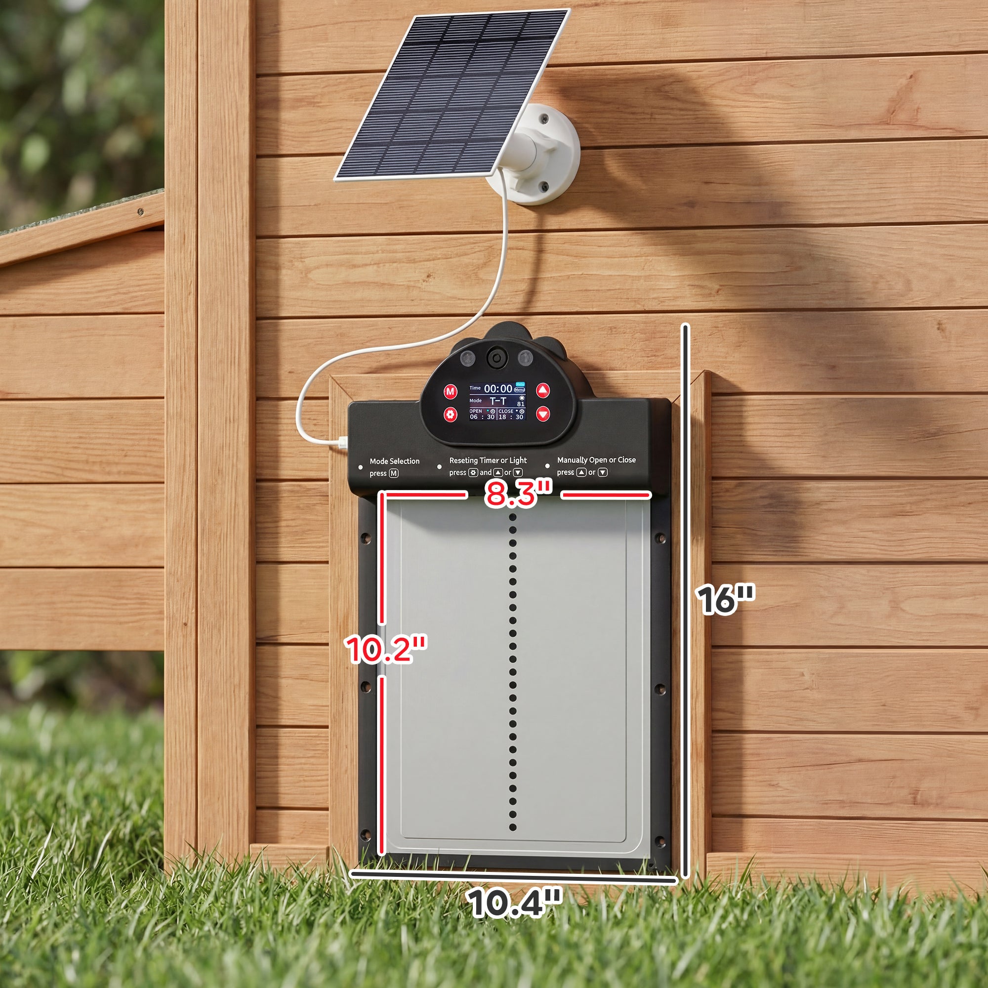 pawhut-porte-automatique-poulailler-avec-cam-ra-2k-wifi-solaire-5200mah-et-appli image 5