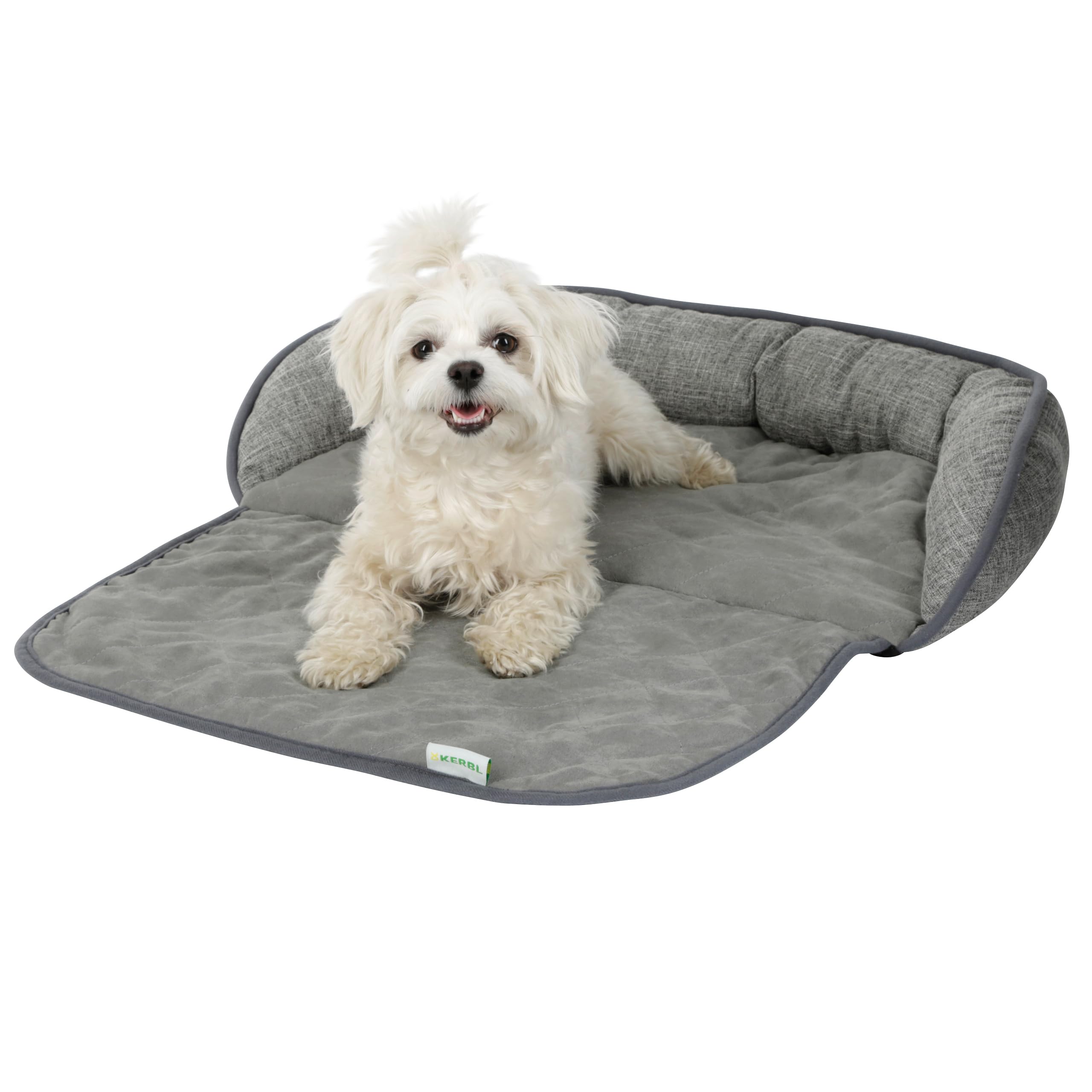 kerbl-emalia-coussin-de-canap-pour-chien-60x40x12-cm-gris-polyester-bordure image 1