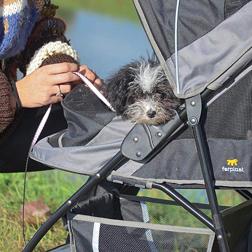 ferplast-globetrotter-poussette-pliable-pour-petit-chien-jusqu-9-kg-80x42x95-cm image 4