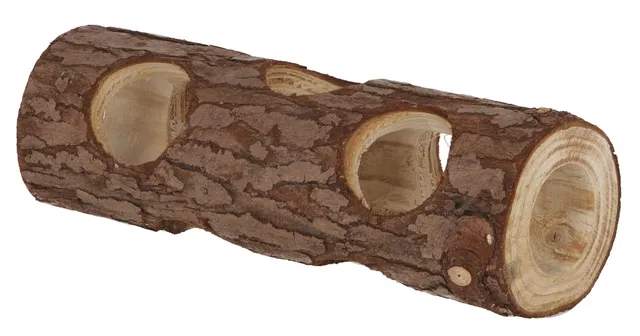 kerbl-pet-tunnel-petit-rongeur-bois-naturel-20-cm image 1