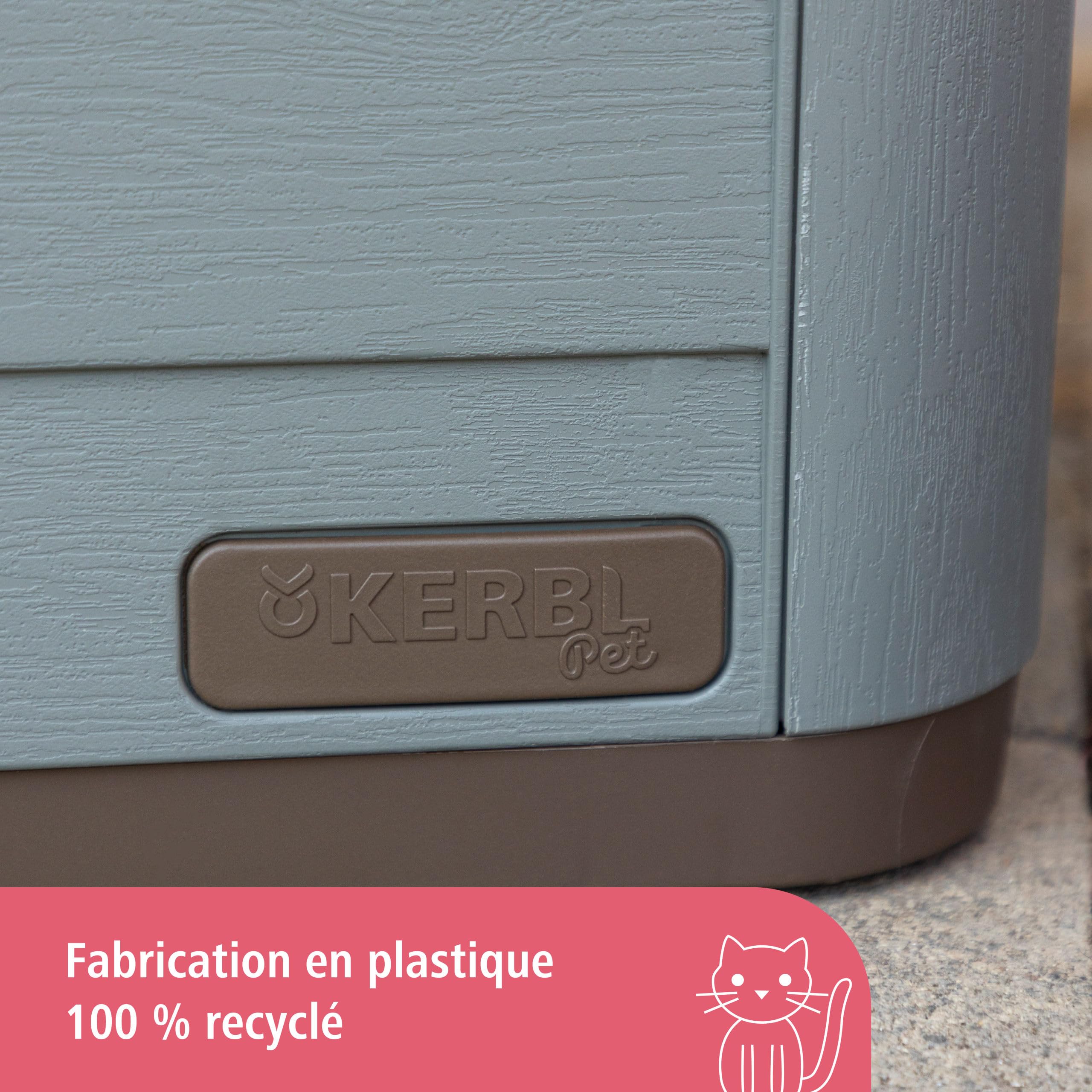 kerbl-pet-paola-eco-maison-niche-pour-chat-et-petit-chien-gris-vert-marron-60-x- image 5