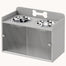 pawhut-gamelle-sur-lev-e-pour-grand-chien-avec-rangement-2-bols-inox-gris image 2