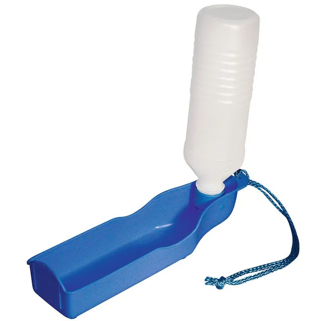 kerbl-pet-bouteille-de-voyage-chien-blanc-bleu-500-ml-pvc image 1