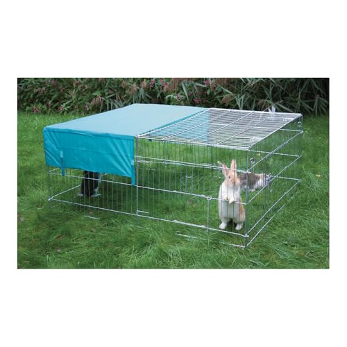 kerbl-pet-enclos-ext-rieur-galvanis-avec-protection-solaire-144x112x60-cm image 7