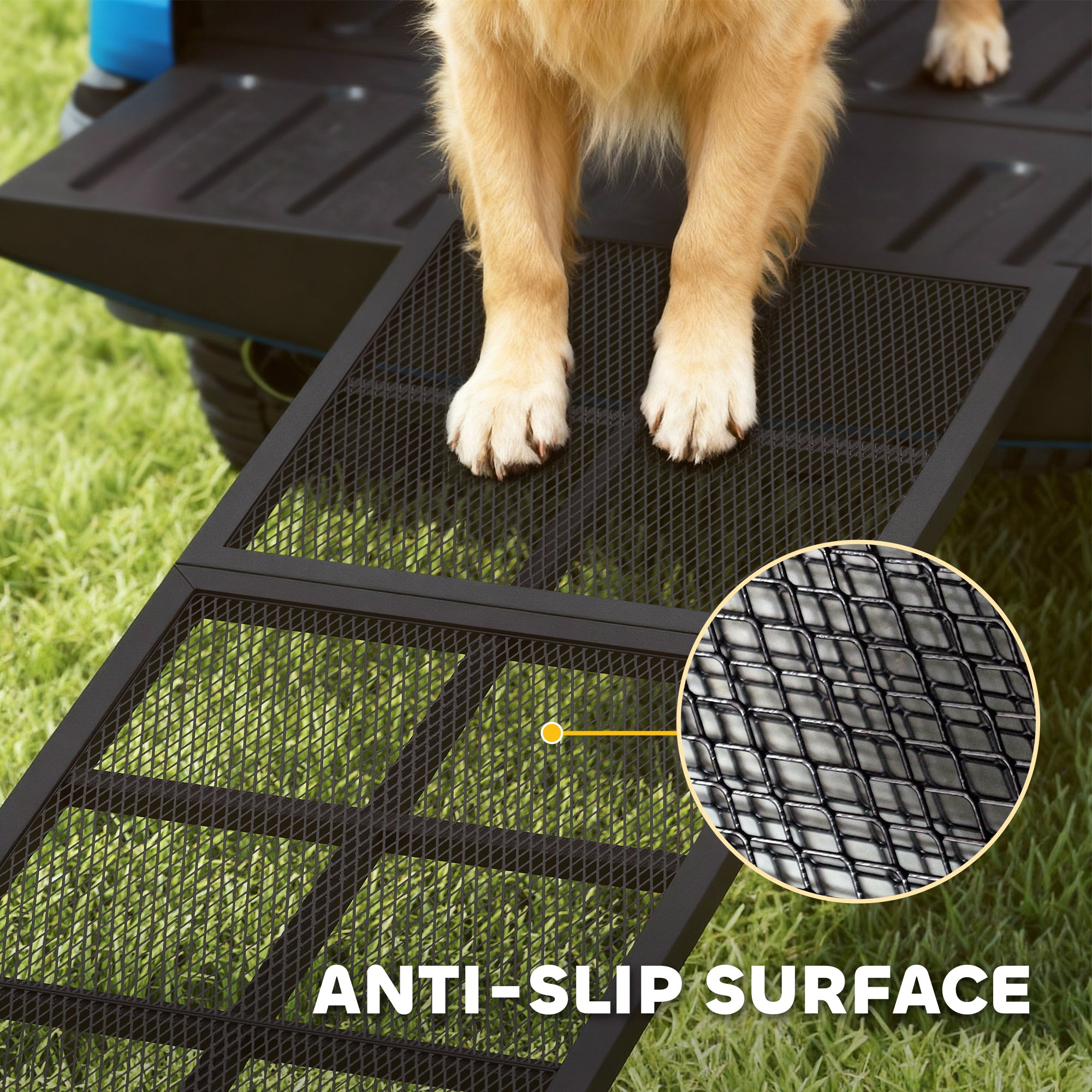 pawhut-rampe-pour-chien-pliable-75-antid-rapante-pour-voiture-noire image 7