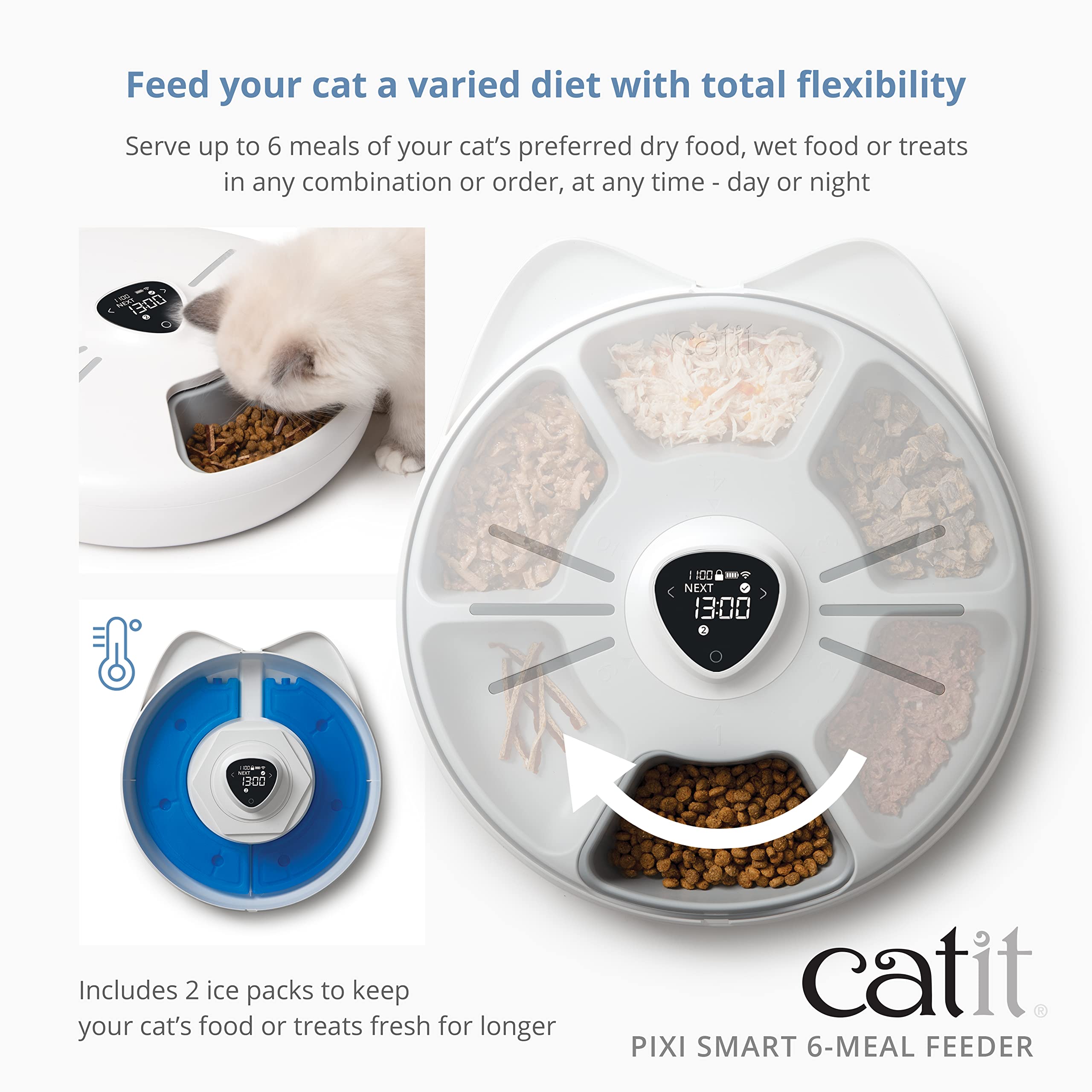 catit-pixi-smart-6-mangeoire-automatique-connect-e-6-repas image 2