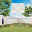 pawhut-chenil-ext-rieur-pour-chien-4-5-x-4-5-m-avec-toit-imperm-able-argent image 4
