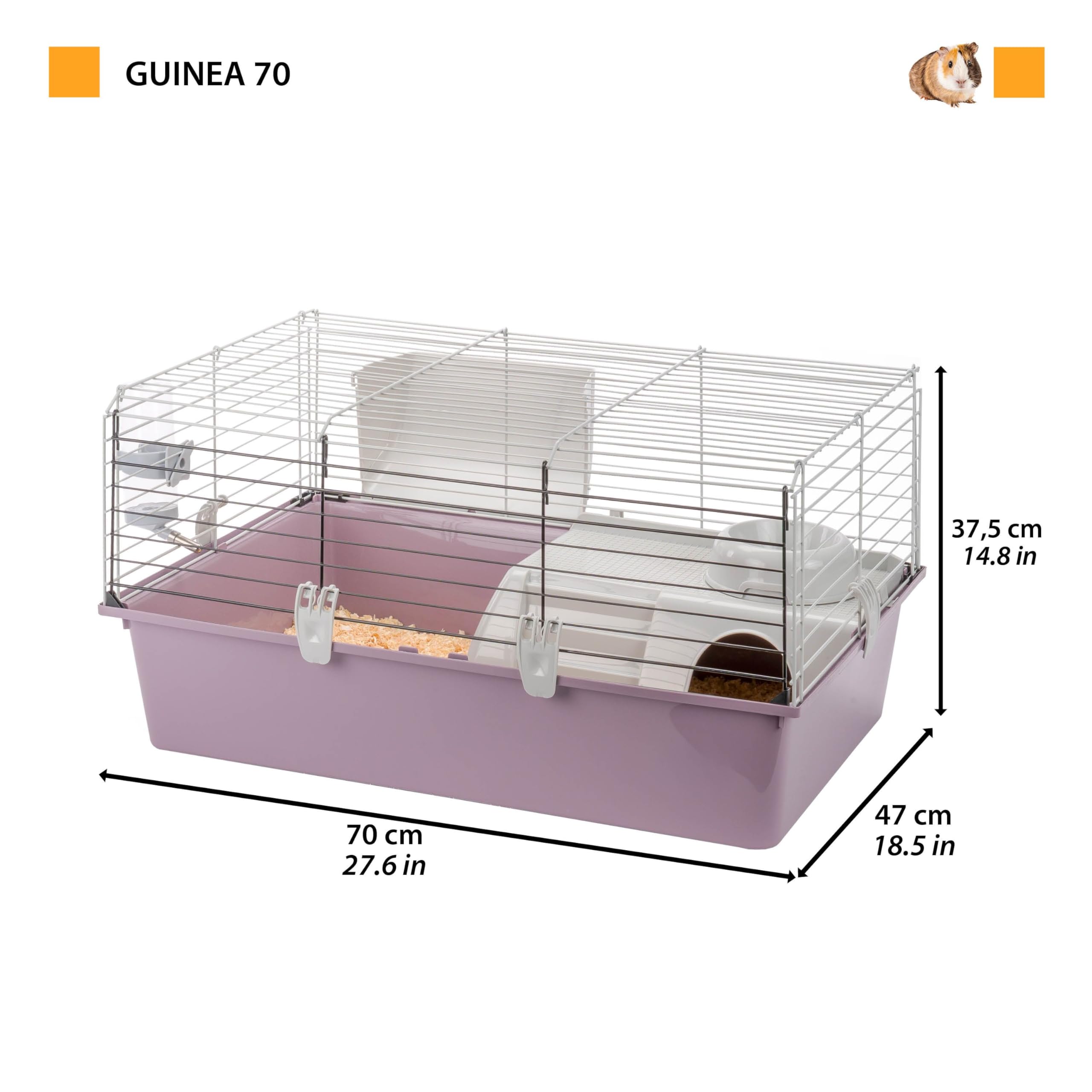 ferplast-guinea-70-cage-pour-cochons-d-inde-70-x-47-x-h-37-5-cm-m-tal-accessoire image 3