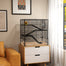 pawhut-cage-hamster-4-tages-fond-verre-tremp-31x19x31-5-pouces-noire image 2