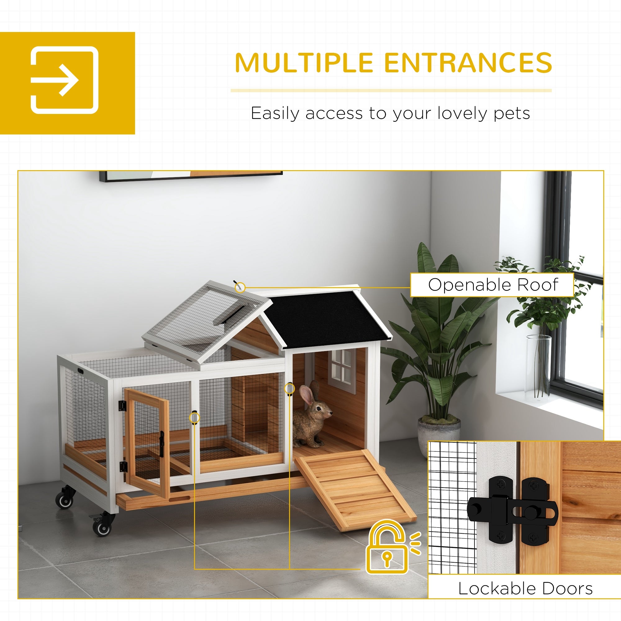 pawhut-clapier-lapin-mobile-en-sapin-avec-enclos-et-acc-s-facile image 7