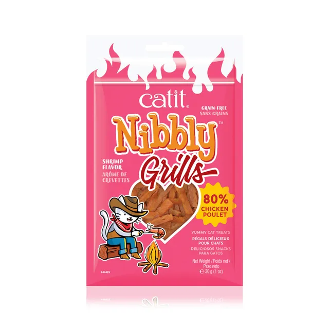 catit-nibbly-grills-poulet-et-crevettes-pour-chat-30-g image 1
