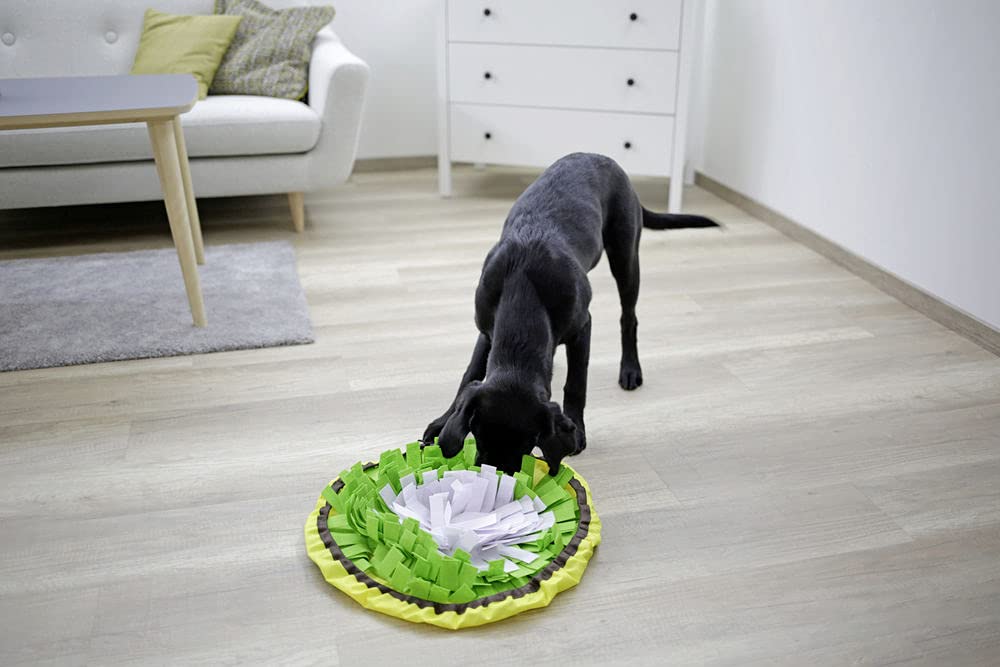 kerbl-tapis-renifler-bowl-2-en-1-jaune-vert-blanc-60cm image 3