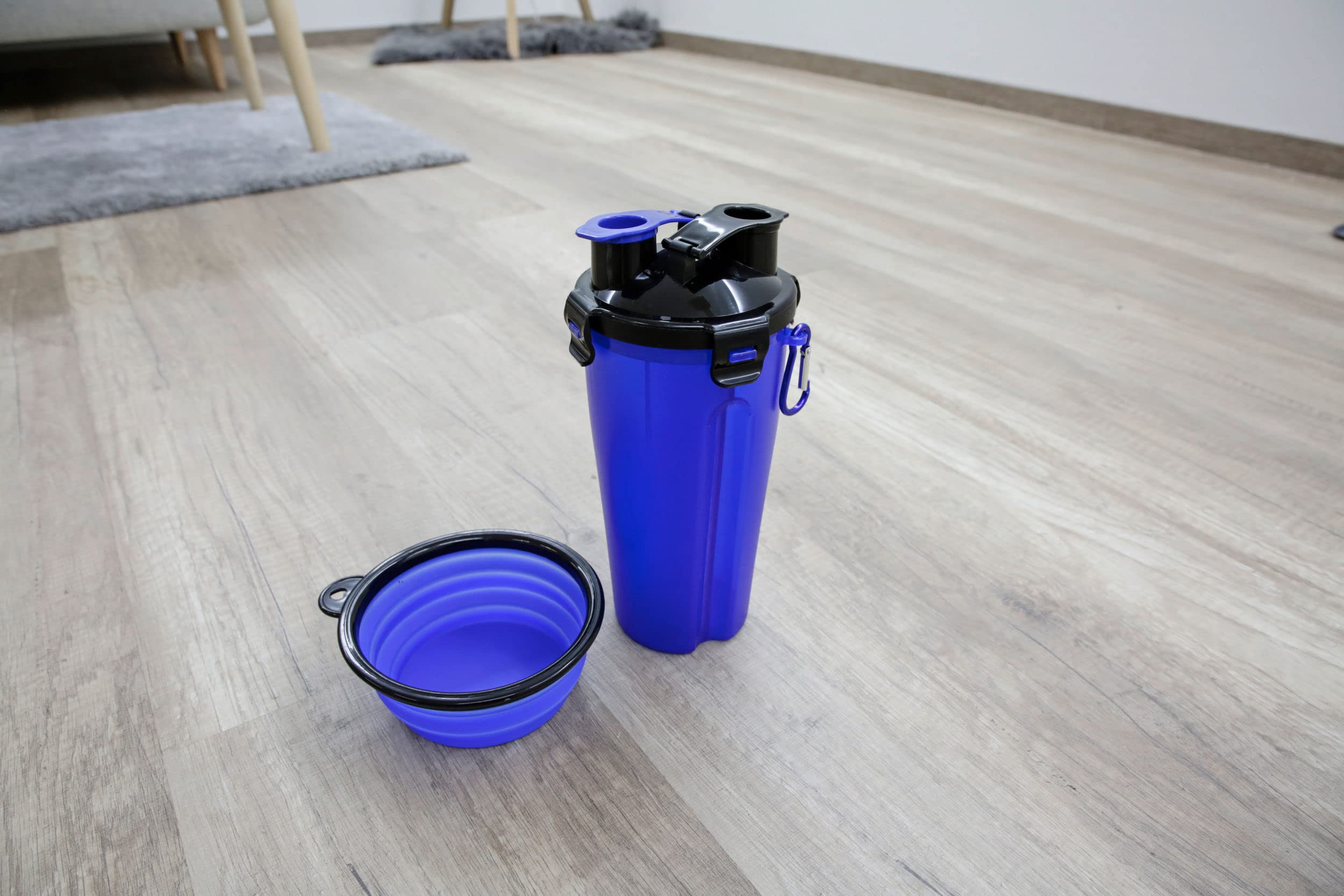 kerbl-pet-bo-te-alimentaire-et-eau-2x350-ml-bleu-noir-avec-gamelle-silicone-250- image 5