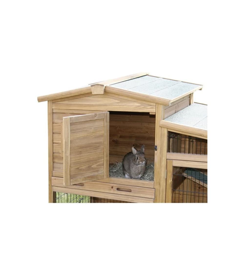 kerbl-fortuna-clapier-pour-lapins-et-poules-160-x-80-x-117-cm-avec-bac-amovible image 3
