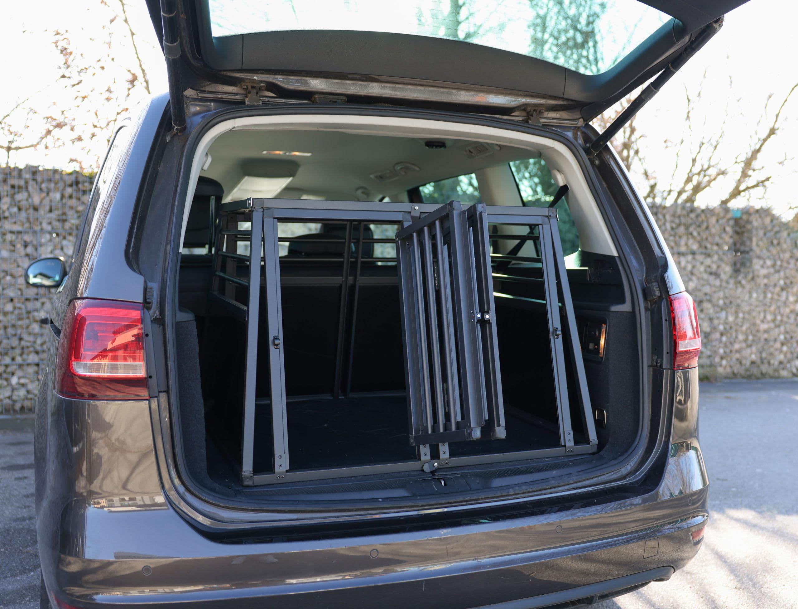 kerbl-pet-cage-de-transport-aluminium-vacation-deux-portes-graphite-92x97x68-cm- image 6