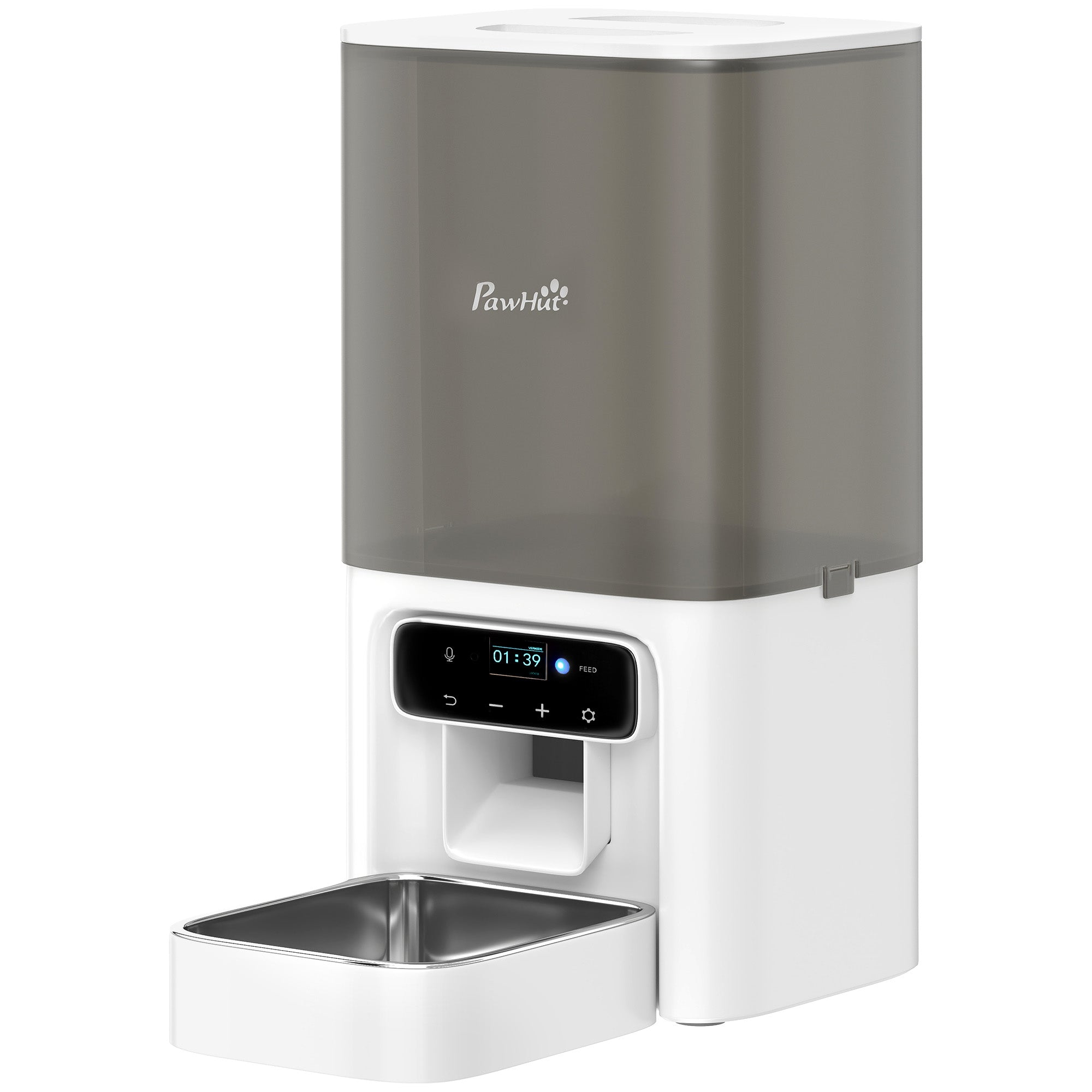 pawhut-distributeur-croquettes-chat-automatique-4-5l-programmable-6-repas-avec-v image 2