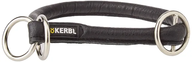 kerbl-roma-collier-trangleur-chien-en-cuir-rond-noir-45-cm-x-8-mm image 1