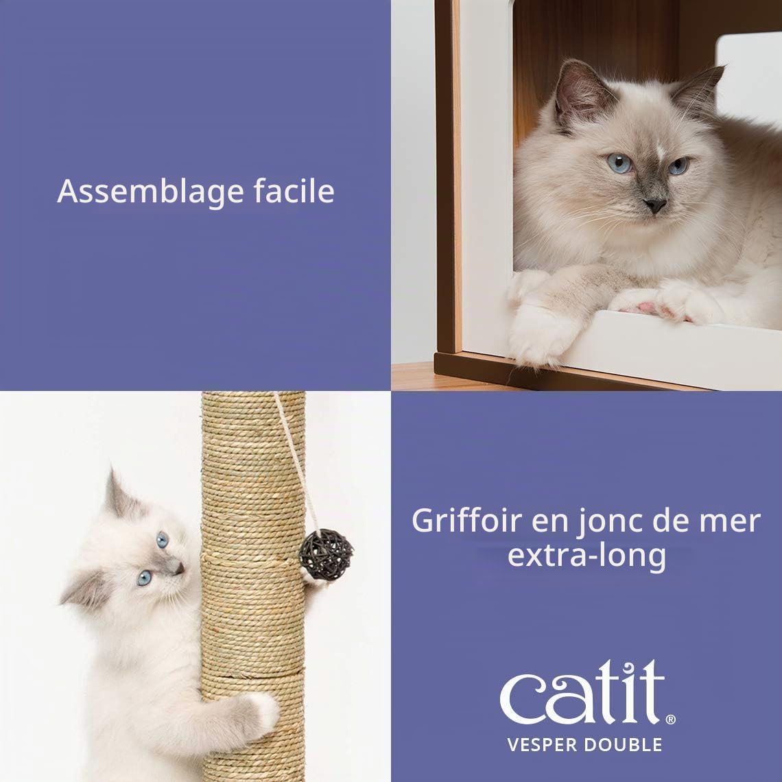 catit-vesper-double-52048-arbre-chat-noyer-2-cubes image 5