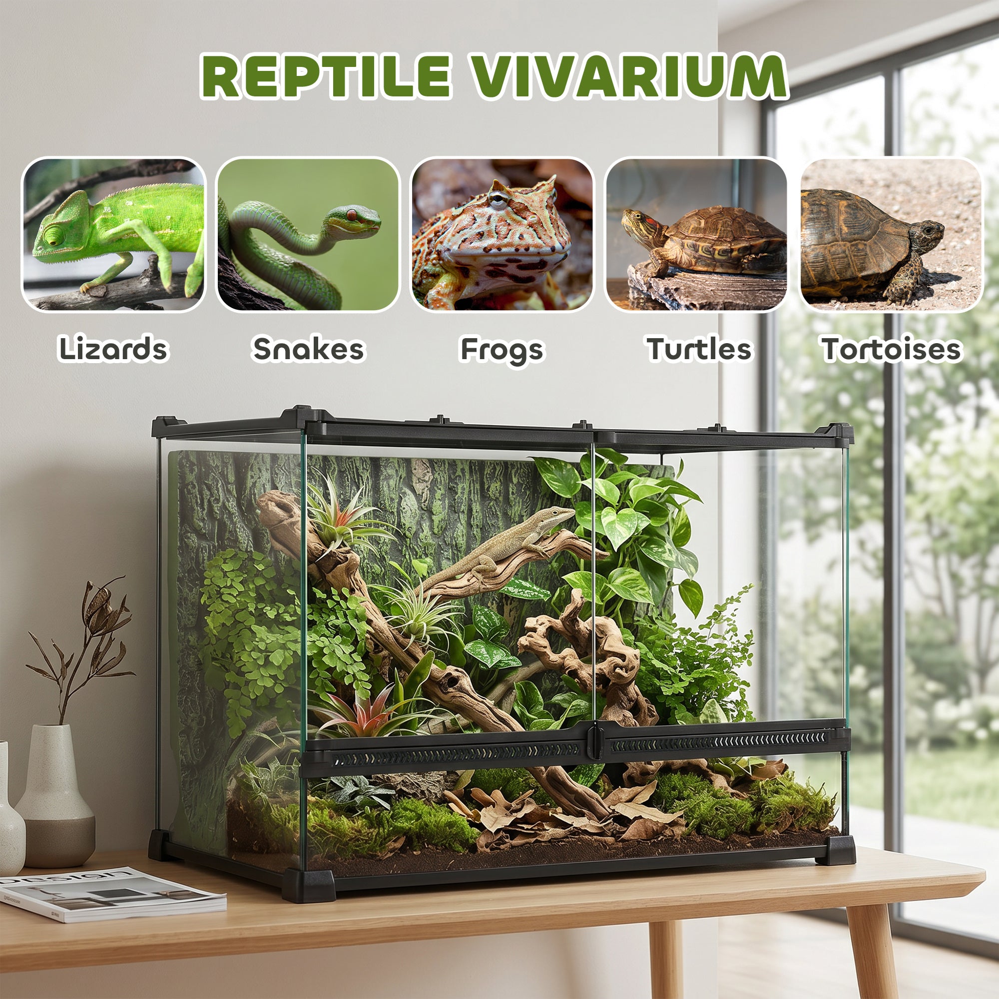 pawhut-terrarium-en-verre-pour-reptiles-50-x-30-x-35-cm-fond-corce-d-arbre-venti image 6