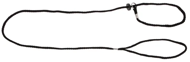 kerbl-pet-laisse-longue-avec-collier-noire-125-cm-6-mm image 1
