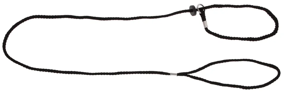 kerbl-pet-laisse-longue-avec-collier-noire-125-cm-6-mm image 1