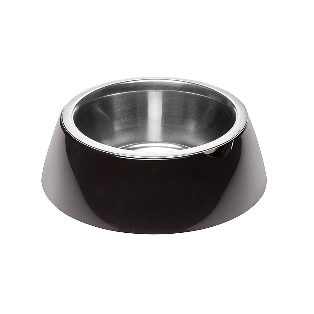 ferplast-jolie-petite-gamelle-chien-chat-inox-0-5-l-support-plastique-noir-antid image 1