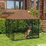 pawhut-enclos-ext-rieur-pour-chien-140-x-140-x-152-cm-avec-auvent-noir image 2