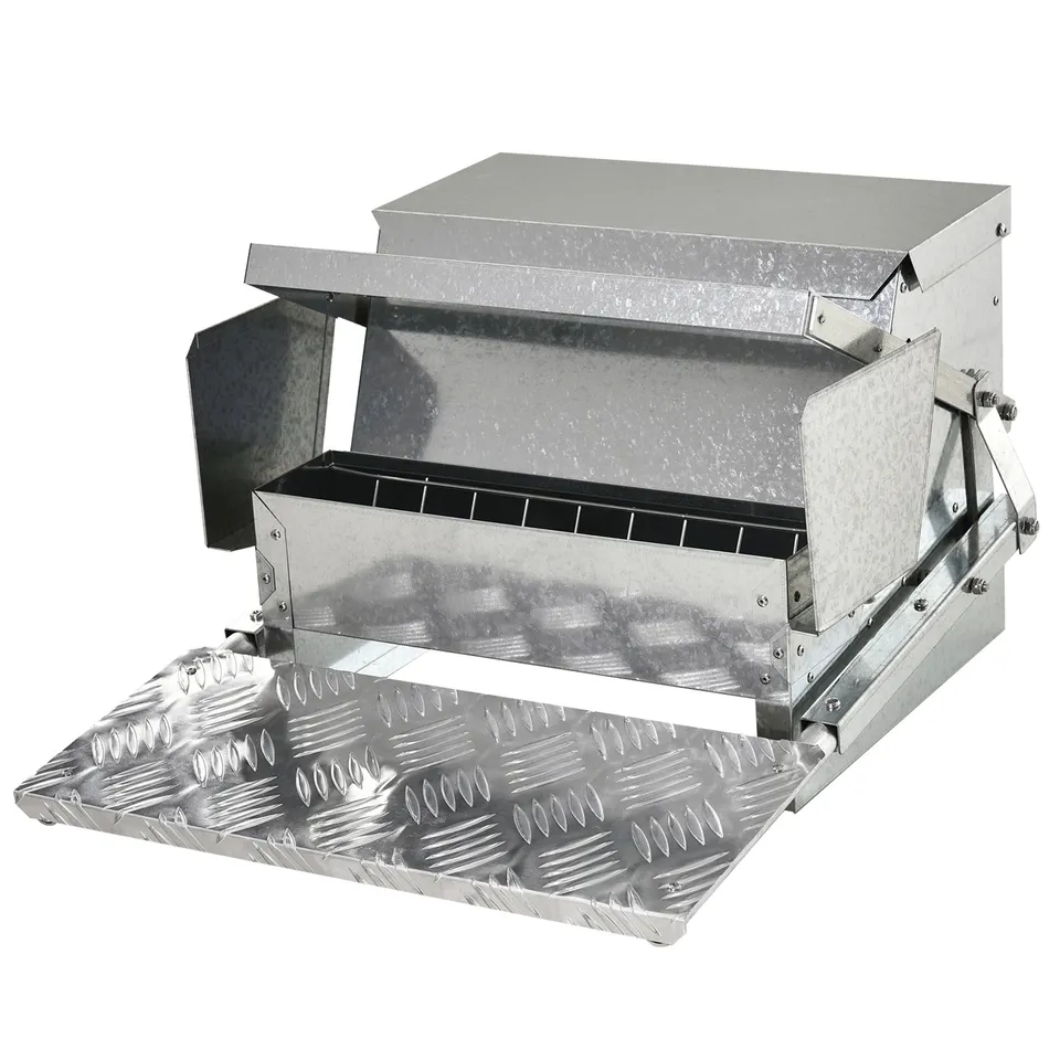 pawhut-mangeoire-poules-automatique-11-5-kg-tanche-pour-10-poules image 1