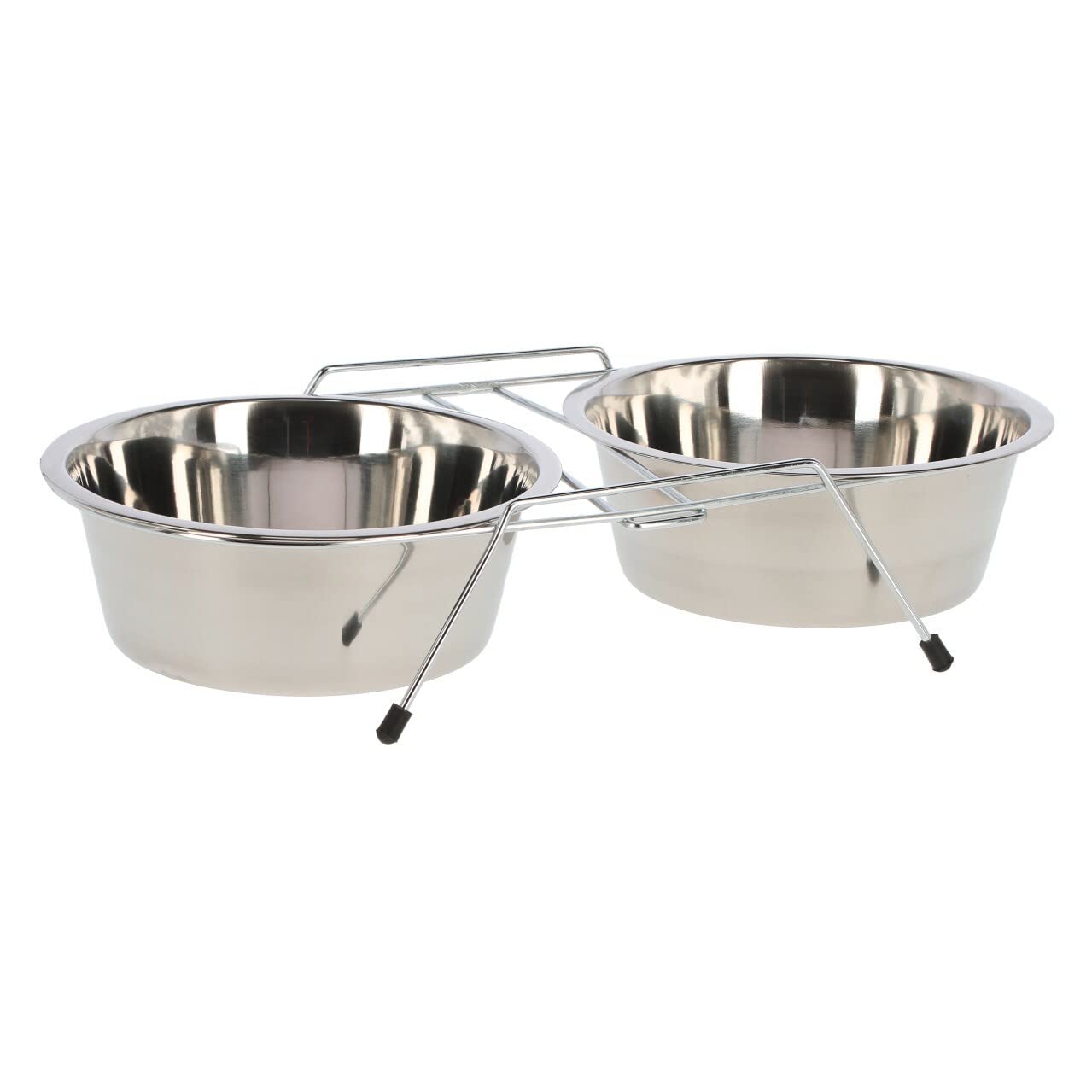 kerbl-gamelles-inox-sur-support-2x900-ml-argent image 3