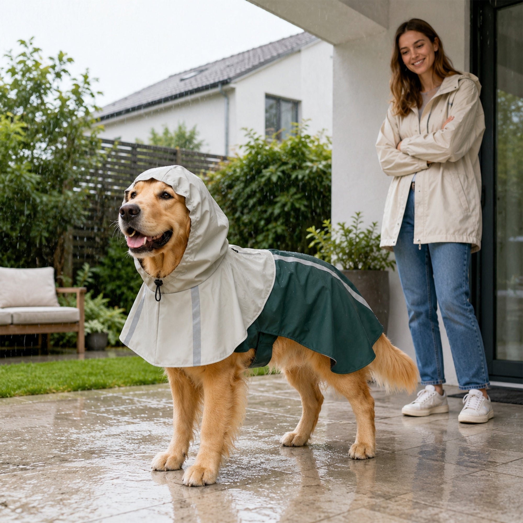 pawhut-manteau-imperm-able-pour-grand-chien-taille-l-avec-capuche-vert image 4