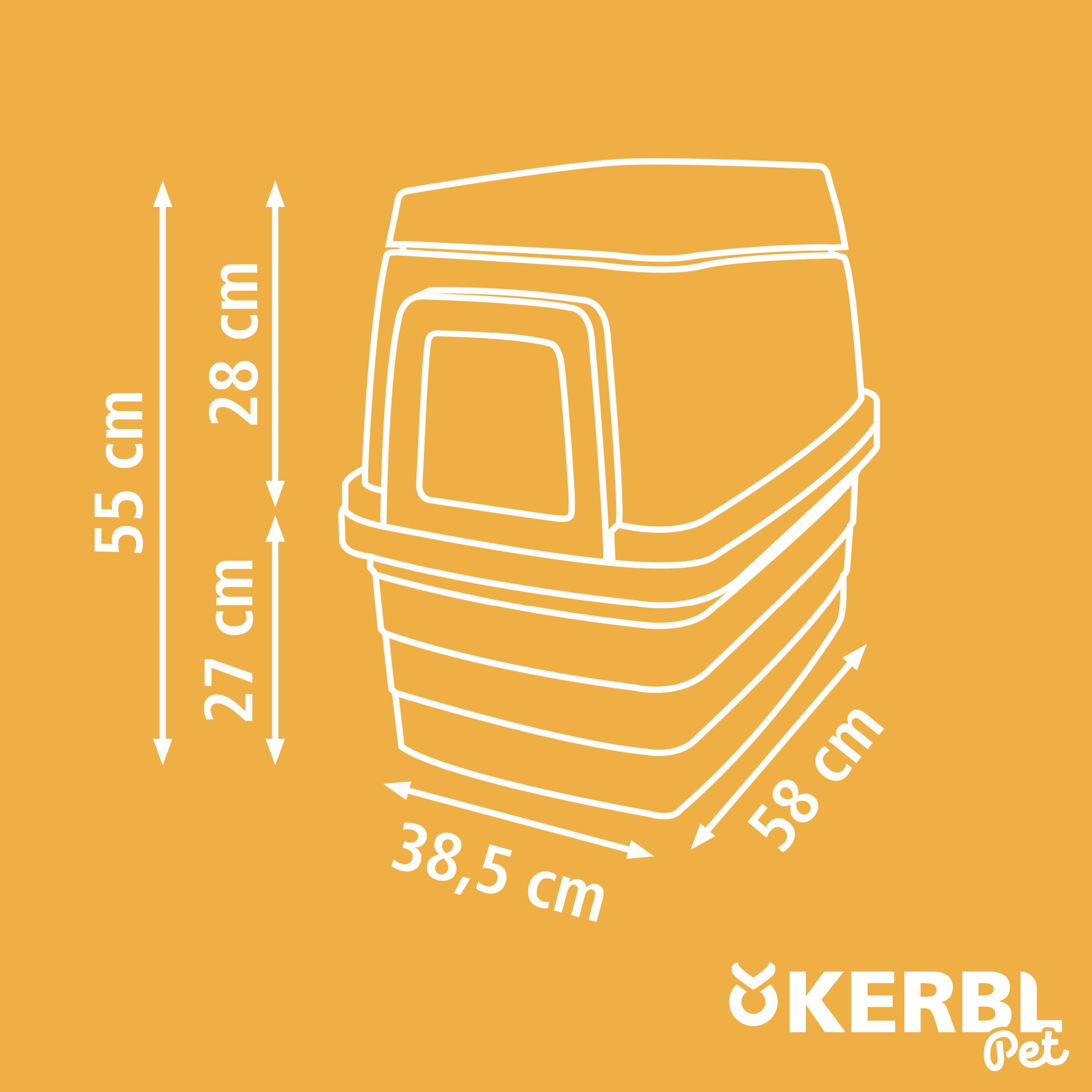 kerbl-bunny-base-gris-orange-58-x-38-5-x-55-cm-clapier-terrier-cage-de-transport image 6