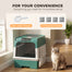 pawhut-bac-liti-re-pour-chat-ferm-avec-tiroir-et-sortie-par-le-dessus-turquoise image 8