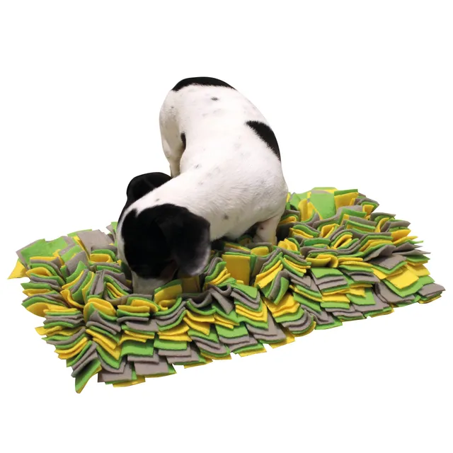 kerbl-pet-tapis-renifleur-chien-70x50-cm-jaune-vert-gris image 1