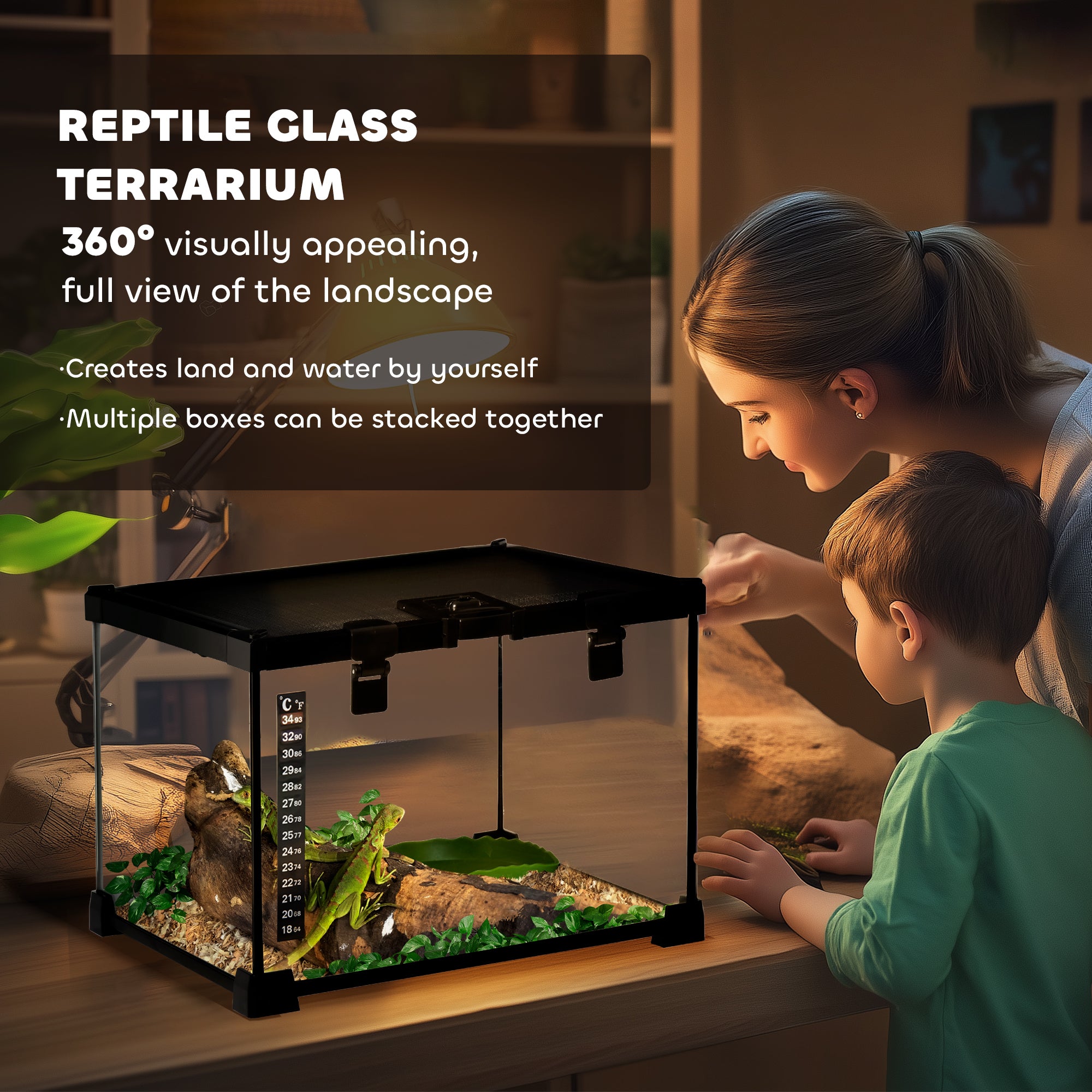 pawhut-terrarium-360-anti-vasion-ventil-30x30x20-cm-avec-bassin image 6