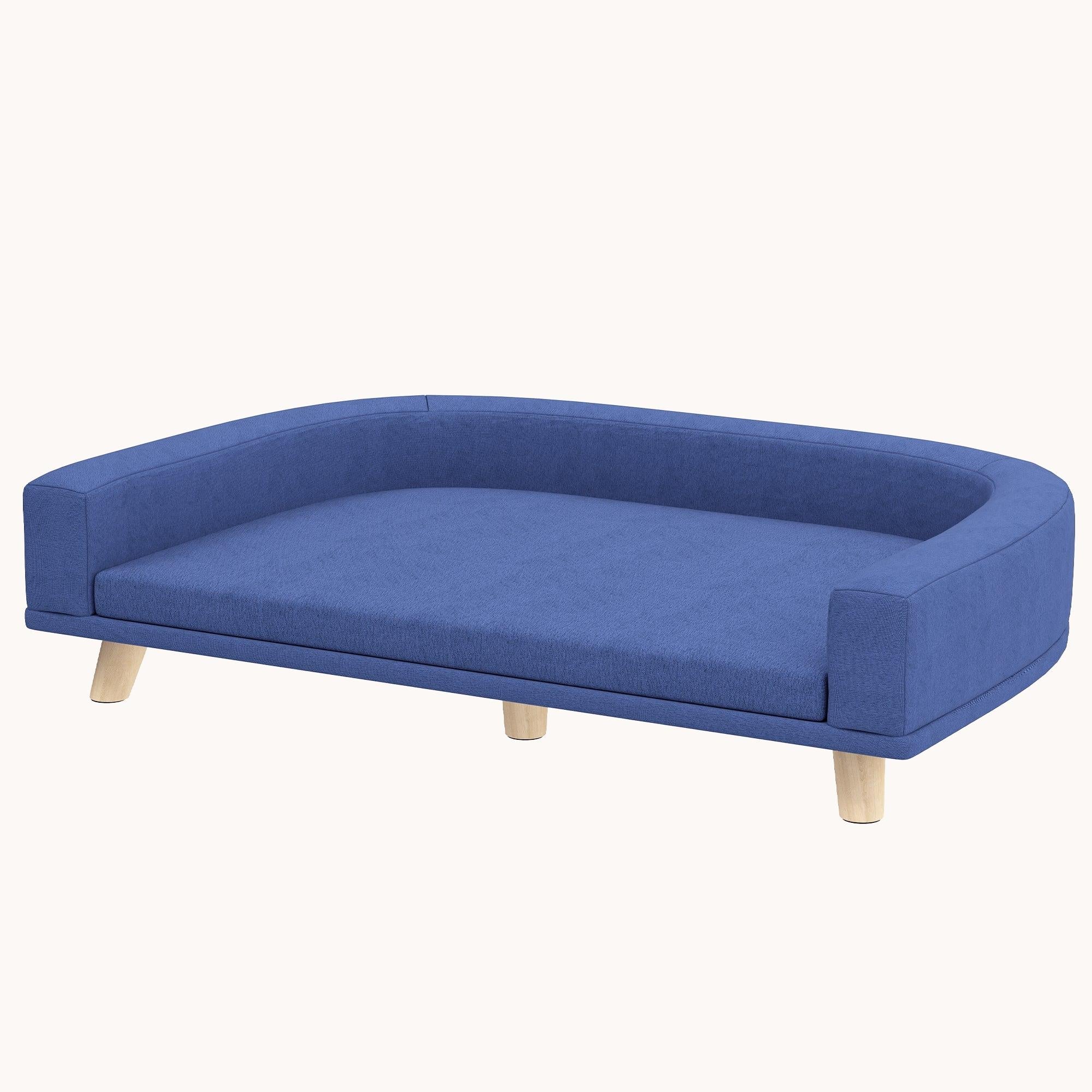 pawhut-canap-lit-de-luxe-en-peluche-pour-grands-chiens-bleu image 3